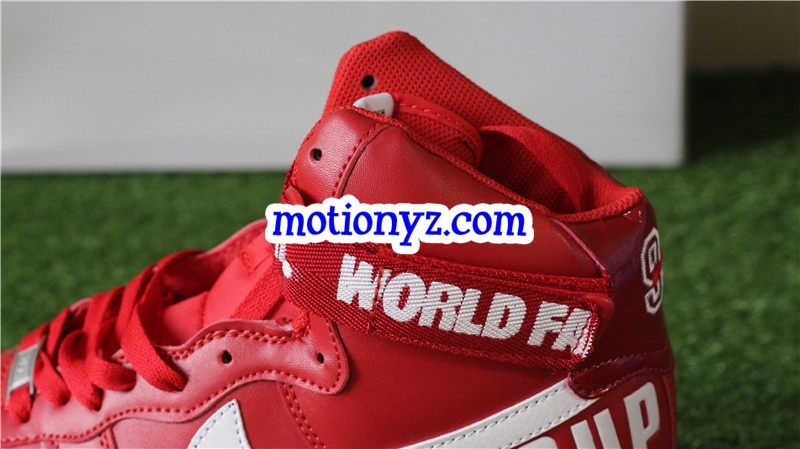 Supreme x Authentic Nike Air Force 1 High Supreme SP Red